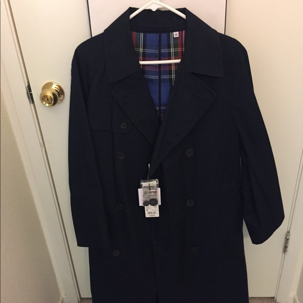 Uniqlo JW Anderson Navy Trench Coat Size Small